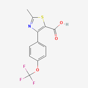 2-Methyl-4-[4-(trifluoromethoxy)phenyl]-1,3-thiazole-5-carboxylic acid