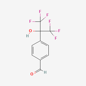 molecular formula C10H6F6O2 B3043640 4-(2,2,2-Trifluoro-1-hydroxy-1-trifluoromethyl-ethyl)-benzaldehyde CAS No. 88911-87-9