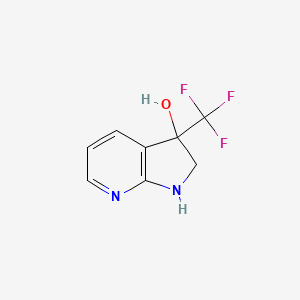 molecular formula C8H7F3N2O B3043649 3-(三氟甲基)-2,3-二氢-1H-吡咯并[2,3-b]吡啶-3-醇 CAS No. 892414-46-9