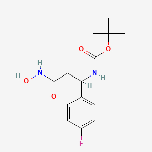 molecular formula C14H19FN2O4 B3043665 3-(Boc-amino)-3-(4-fluorophenyl)-N-hydroxypropanamide CAS No. 898404-67-6