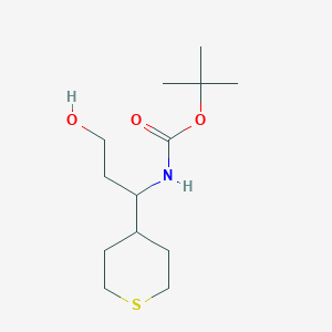 molecular formula C13H25NO3S B3043667 3-(Boc-amino)-3-(4-tetrahydrothiopyranyl)-1-propanol CAS No. 898405-01-1