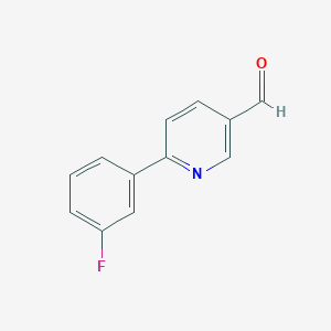 molecular formula C12H8FNO B3043671 6-(3-Fluorophenyl)nicotinaldehyde CAS No. 898795-81-8