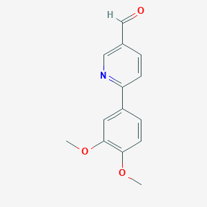 molecular formula C14H13NO3 B3043673 6-(3,4-Dimethoxyphenyl)-3-pyridinecarbaldehyde CAS No. 898796-17-3