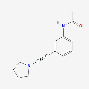 N-[3-(2-pyrrolidin-1-ylethynyl)phenyl]acetamide