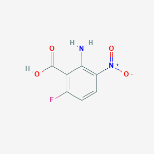 molecular formula C7H5FN2O4 B3043708 2-Amino-6-fluoro-3-nitro-benzoic acid CAS No. 910123-26-1