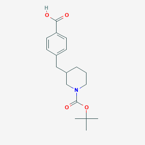 molecular formula C18H25NO4 B3043711 [3-(N-Boc-哌啶基)甲基]-4-苯甲酸 CAS No. 910442-79-4