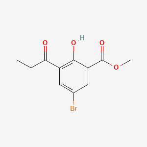 molecular formula C11H11BrO4 B3043714 Methyl 5-bromo-2-hydroxy-3-propionylbenzoate CAS No. 91099-82-0