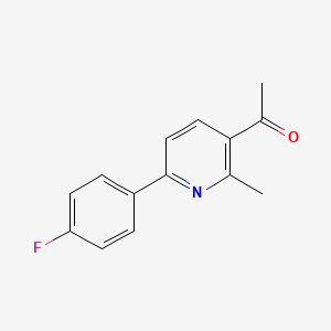 molecular formula C14H12FNO B3043724 1-(6-(4-Fluorophenyl)-2-methylpyridin-3-yl)ethanone CAS No. 914635-88-4