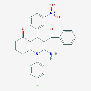 2-amino-3-benzoyl-1-(4-chlorophenyl)-4-(3-nitrophenyl)-4,6,7,8-tetrahydroquinolin-5-one