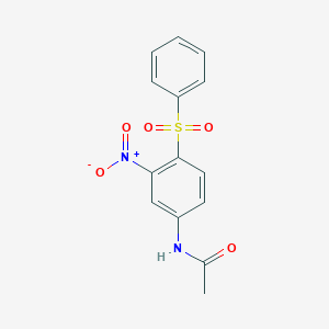 molecular formula C14H12N2O5S B3043737 N-[4-(benzenesulfonyl)-3-nitrophenyl]acetamide CAS No. 914636-75-2