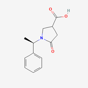 molecular formula C13H15NO3 B3043765 5-oxo-1-[(1R)-1-phenylethyl]pyrrolidine-3-carboxylic acid CAS No. 915302-94-2
