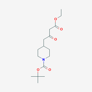 molecular formula C16H27NO5 B3043772 3-氧代-4-(1-Boc-4-哌啶基)丁酸乙酯 CAS No. 916791-39-4