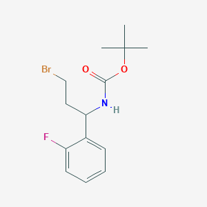 molecular formula C14H19BrFNO2 B3043791 1-(Boc-amino)-3-bromo-1-(2-fluorophenyl)propane CAS No. 924818-00-8