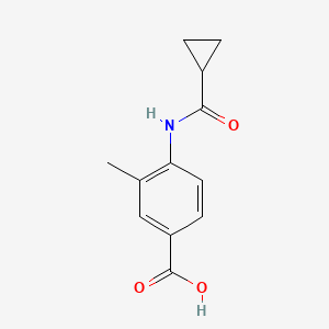 molecular formula C12H13NO3 B3043795 4-[(Cyclopropylcarbonyl)amino]-3-methylbenzoic acid CAS No. 926224-22-8