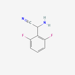 molecular formula C8H6F2N2 B3043796 2-氨基-2-(2,6-二氟苯基)乙腈 CAS No. 926233-91-2