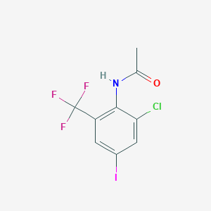 molecular formula C9H6ClF3INO B3043802 N-乙酰-2-氯-4-碘-6-三氟甲基苯胺 CAS No. 927800-64-4