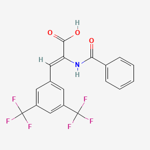 (Z)-2-benzamido-3-[3,5-bis(trifluoromethyl)phenyl]prop-2-enoic acid