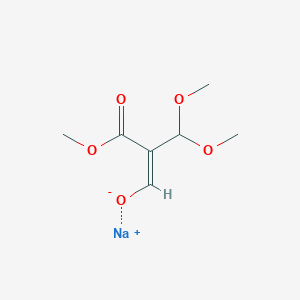 molecular formula C7H11NaO5 B3043805 2-(二甲氧基甲基)-3-甲氧基-3-氧代丙-1-烯-1-酸钠（Z）-型 CAS No. 927806-95-9