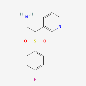 molecular formula C13H13FN2O2S B3043808 3-{2-Amino-1-[(4-fluorophenyl)sulphonyl]ethyl}pyridine CAS No. 927989-97-7