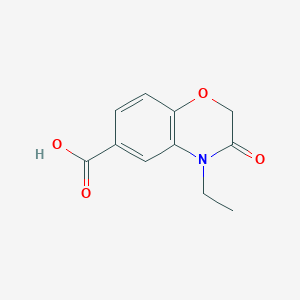 molecular formula C11H11NO4 B3043822 4-Ethyl-3-oxo-1,4-benzoxazine-6-carboxylic acid CAS No. 932545-13-6