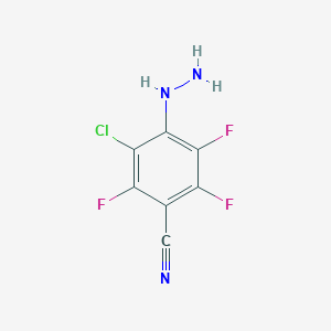 molecular formula C7H3ClF3N3 B3043826 2-Chloro-4-cyano-3,5,6-trifluorophenylhydrazine CAS No. 933674-75-0