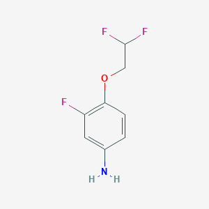 molecular formula C8H8F3NO B3043843 4-(2,2-Difluoroethoxy)-3-fluoroaniline CAS No. 937598-60-2