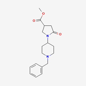 molecular formula C18H24N2O3 B3043844 Methyl 1-(1-benzylpiperidin-4-yl)-5-oxopyrrolidine-3-carboxylate CAS No. 937601-54-2