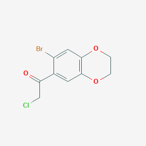 1-(7-Bromo-2,3-dihydro-1,4-benzodioxin-6-yl)-2-chloro-ethanone