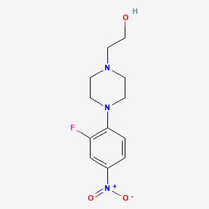 molecular formula C12H16FN3O3 B3043858 2-[4-(2-Fluoro-4-nitrophenyl)piperazin-1-yl]ethanol CAS No. 942474-49-9