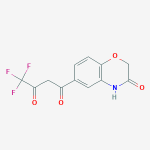 molecular formula C12H8F3NO4 B3043869 4,4,4-Trifluoro-1-(3-oxo-3,4-dihydro-2H-benzo[b][1,4]oxazin-6-yl)butane-1,3-dione CAS No. 943994-23-8