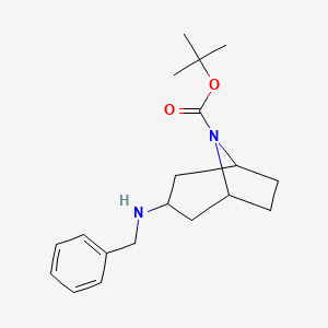 molecular formula C19H28N2O2 B3043870 叔丁基 3-(苄氨基)-8-氮杂双环[3.2.1]辛烷-8-羧酸盐 CAS No. 944123-76-6