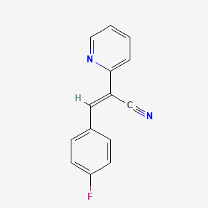 molecular formula C14H9FN2 B3043871 (Z)-3-(4-fluorophenyl)-2-pyridin-2-ylprop-2-enenitrile CAS No. 944552-90-3