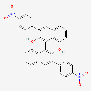 molecular formula C32H20N2O6 B3043878 (R)-3,3'-双(4-硝基苯基)-[1,1'-联萘]-2,2'-二醇 CAS No. 945852-58-4