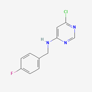 molecular formula C11H9ClFN3 B3043879 (6-氯-嘧啶-4-基)-(4-氟-苄基)-胺 CAS No. 945896-79-7