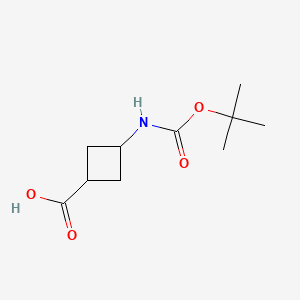 molecular formula C10H17NO4 B3043881 反式-3-(叔丁氧羰基氨基)环丁烷甲酸 CAS No. 946152-72-3