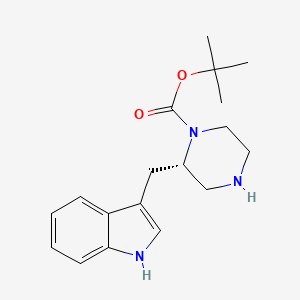 tert-butyl (2S)-2-(1H-indol-3-ylmethyl)piperazine-1-carboxylate
