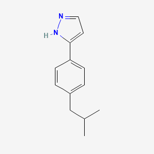 molecular formula C13H16N2 B3043889 3-(4-异丁基苯基)-1H-吡唑 CAS No. 948293-30-9