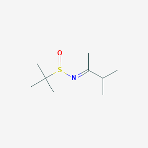 molecular formula C9H19NOS B3043891 (R,E)-2-methyl-N-(3-methylbutan-2-ylidene)propane-2-sulfinamide CAS No. 948296-69-3