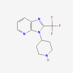 molecular formula C12H13F3N4 B3043904 3-(Piperidin-4-yl)-2-(trifluoromethyl)-3H-imidazo[4,5-b]pyridine CAS No. 951544-48-2