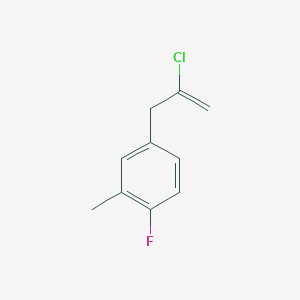 molecular formula C10H10ClF B3043906 2-Chloro-3-(4-fluoro-3-methylphenyl)-1-propene CAS No. 951887-88-0