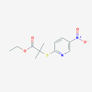 Ethyl 2-methyl-2-[(5-nitro-2-pyridinyl)sulfanyl]propanoate