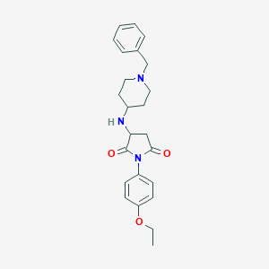molecular formula C24H29N3O3 B304392 3-[(1-Benzylpiperidin-4-yl)amino]-1-(4-ethoxyphenyl)pyrrolidine-2,5-dione 