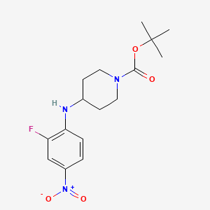 molecular formula C16H22FN3O4 B3043920 Tert-butyl 4-(2-fluoro-4-nitrophenylamino)piperidine-1-carboxylate CAS No. 952285-81-3