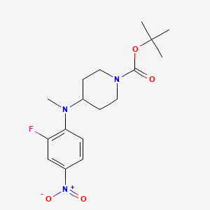 molecular formula C17H24FN3O4 B3043921 叔丁基4-((2-氟-4-硝基苯基)(甲基)氨基)哌啶-1-羧酸酯 CAS No. 952285-82-4