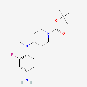 molecular formula C17H26FN3O2 B3043922 Tert-butyl 4-((4-amino-2-fluorophenyl)(methyl)amino)piperidine-1-carboxylate CAS No. 952285-83-5