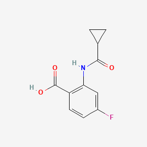 molecular formula C11H10FNO3 B3043927 2-[(Cyclopropylcarbonyl)amino]-4-fluorobenzoic acid CAS No. 953753-01-0