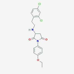 molecular formula C20H20Cl2N2O3 B304394 3-{[2-(2,4-Dichlorophenyl)ethyl]amino}-1-(4-ethoxyphenyl)-2,5-pyrrolidinedione 