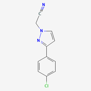 molecular formula C11H8ClN3 B3043953 3-(4-氯苯基)-1H-吡唑-1-乙腈 CAS No. 959573-11-6