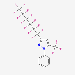 1-Phenyl-3-(1,1,2,2,3,3,4,4,5,5,6,6,6-tridecafluorohexyl)-5-(trifluoromethyl)pyrazole
