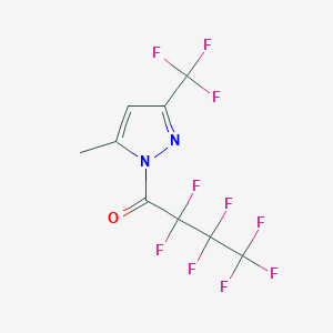 2,2,3,3,4,4,4-Heptafluoro-1-[5-methyl-3-(trifluoromethyl)pyrazol-1-yl]butan-1-one